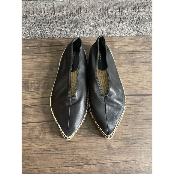 Celine Babouche Nappa Black Soft Leather Pointed Tow Espadrille size 36 - Picture 2 of 16